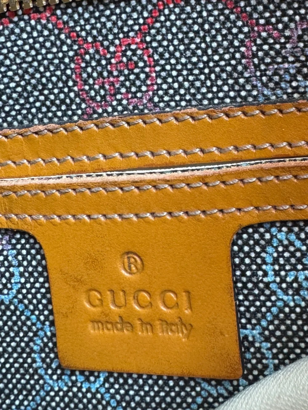 Gucci Multicolor Supreme Crossbody Bag with COA